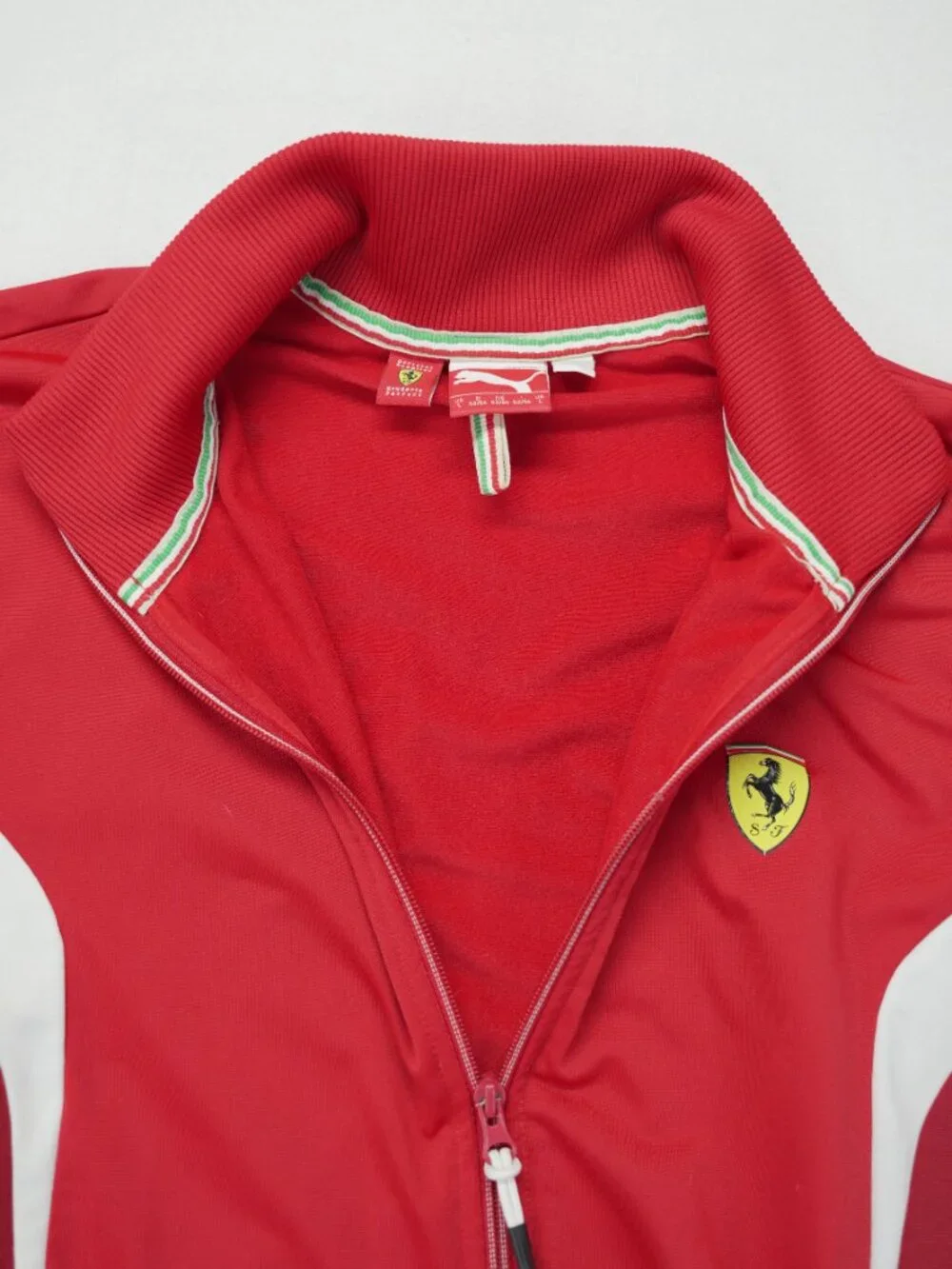 PUMA SCUDERIA FERRARI Zip-Up Track Jacket MEN'S SZ Large Red/Rosso Corso Racing - Picture 8 of 12